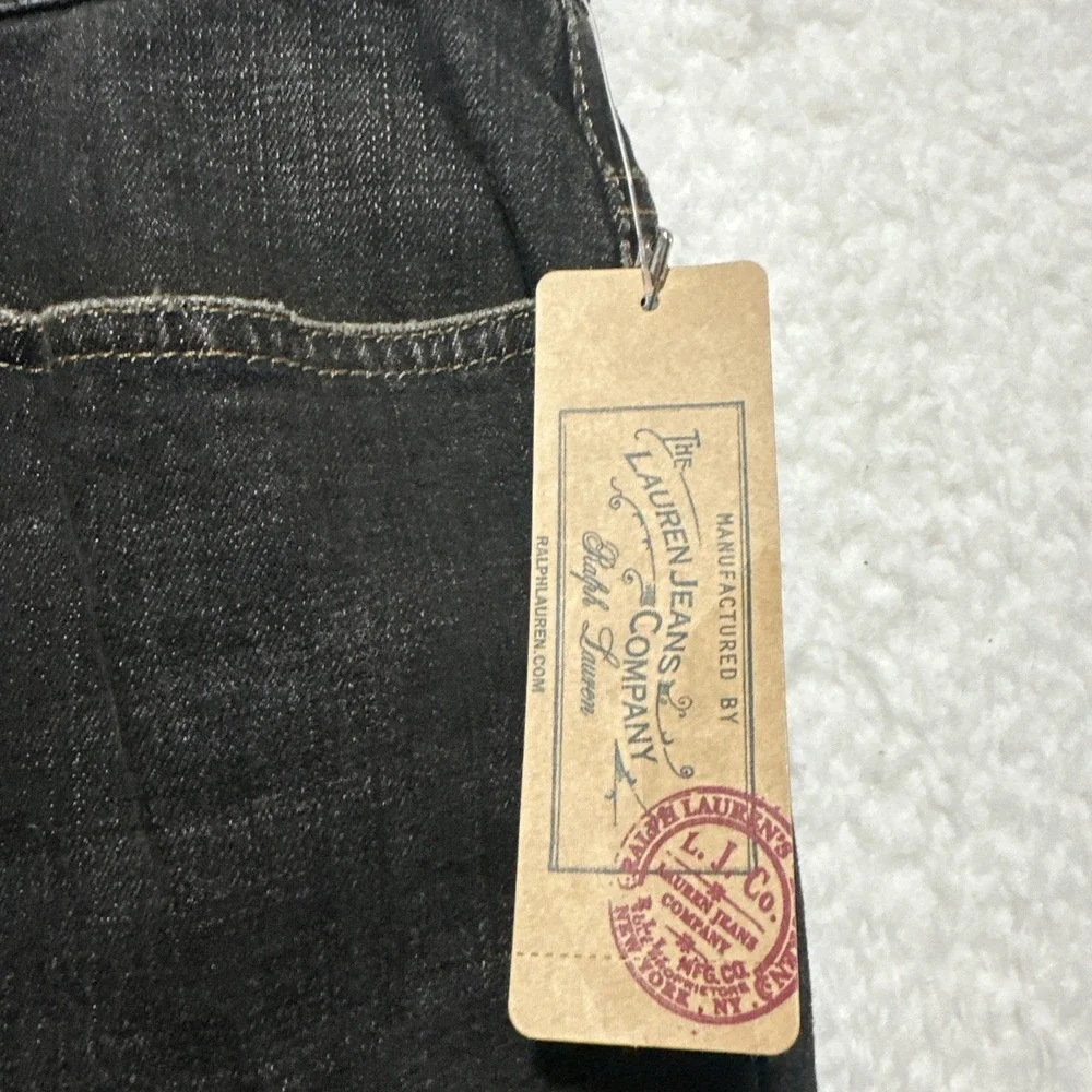 Y2K Vintage Lauren Jeans Co. Ralph Lauren Size 12‎ Black With Decorative Patches - Picture 14 of 16